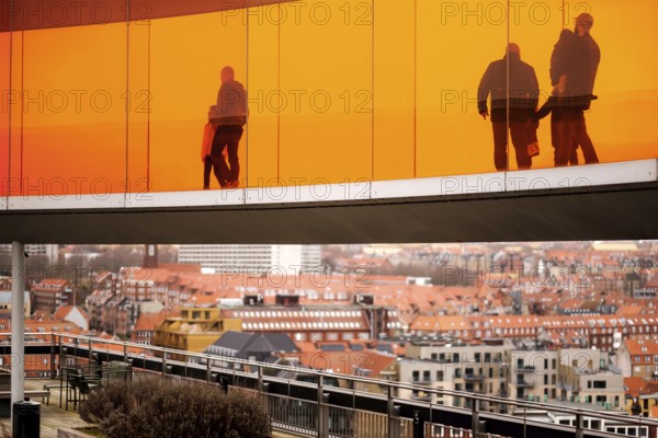 The ARoS Aarhus Art Museum with its distinctive Rainbow Panorama permanent art installation, in Aarhus, Denmark, Northern Europe