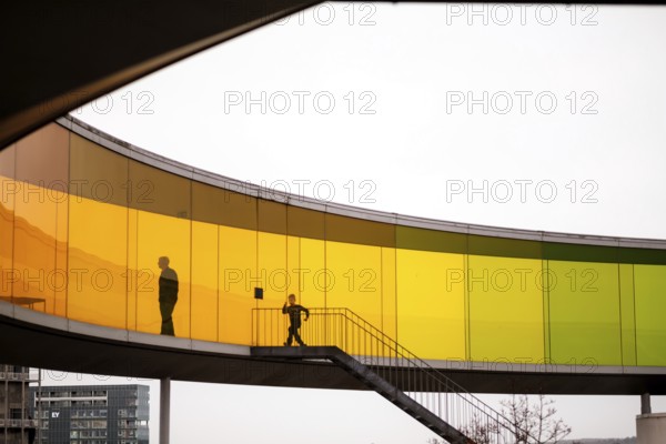 The ARoS Aarhus Art Museum with its distinctive Rainbow Panorama permanent art installation, in Aarhus, Denmark, Northern Europe