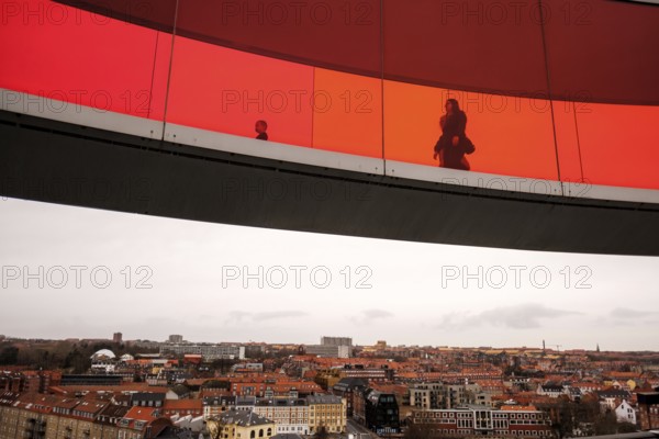 The ARoS Aarhus Art Museum with its distinctive Rainbow Panorama permanent art installation, in Aarhus, Denmark, Northern Europe