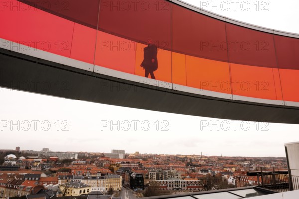 The ARoS Aarhus Art Museum with its distinctive Rainbow Panorama permanent art installation, in Aarhus, Denmark, Northern Europe