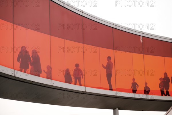 The ARoS Aarhus Art Museum with its distinctive Rainbow Panorama permanent art installation, in Aarhus, Denmark, Northern Europe
