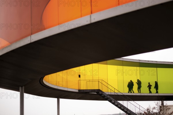 The ARoS Aarhus Art Museum with its distinctive Rainbow Panorama permanent art installation, in Aarhus, Denmark, Northern Europe