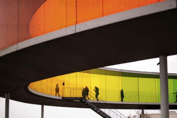 The ARoS Aarhus Art Museum with its distinctive Rainbow Panorama permanent art installation, in Aarhus, Denmark, Northern Europe