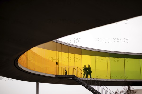The ARoS Aarhus Art Museum with its distinctive Rainbow Panorama permanent art installation, in Aarhus, Denmark, Northern Europe