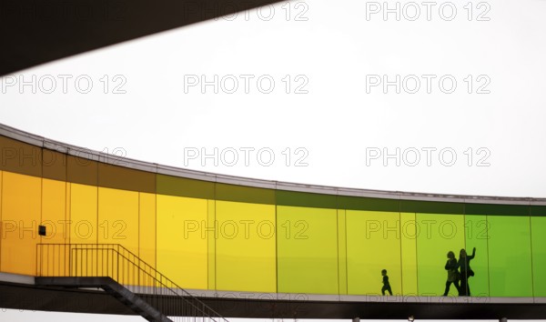The ARoS Aarhus Art Museum with its distinctive Rainbow Panorama permanent art installation, in Aarhus, Denmark, Northern Europe