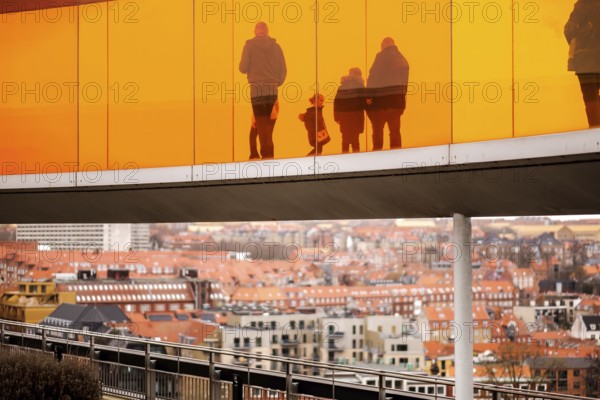 The ARoS Aarhus Art Museum with its distinctive Rainbow Panorama permanent art installation, in Aarhus, Denmark, Northern Europe