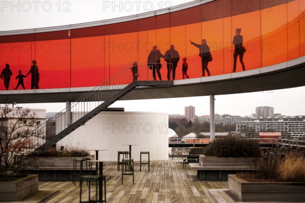 The ARoS Aarhus Art Museum with its distinctive Rainbow Panorama permanent art installation, in Aarhus, Denmark, Northern Europe