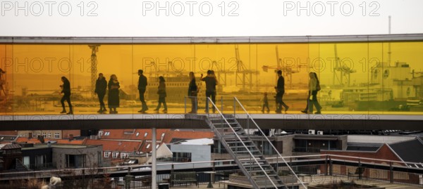 The ARoS Aarhus Art Museum with its distinctive Rainbow Panorama permanent art installation, in Aarhus, Denmark, Northern Europe