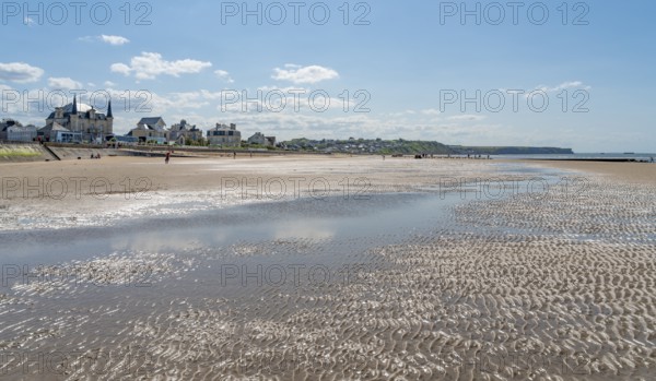 Scenery at Gold beach near Arromanches-les-Bains which was one of the five areas of the Allied invasion of German-occupied France in the Normandy landings on 6 June 1944