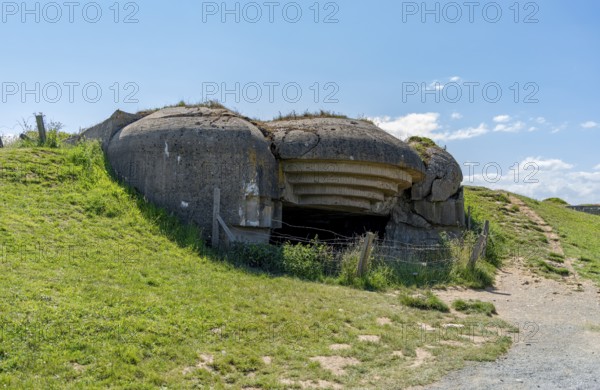 Scenery at the Longues-sur-Mer battery near Longues-sur-Mer between Gold beach and Omaha Beach, two areas of the Allied invasion of German-occupied France in the Normandy landings on 6 June 1944