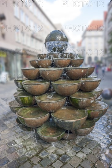 Waterspout fountain in Nuremberg, a city in Bavaria, Germany