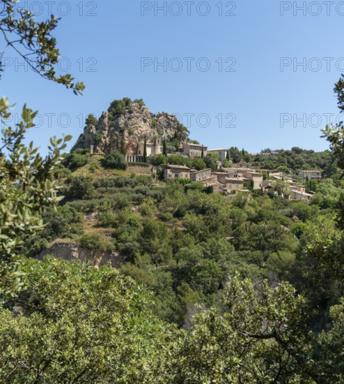 Scenery around La Roque-Alric in the Vacluse department in the Provence region of southern France