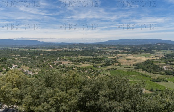 Scenery around Gordes, a comune in the Provence region of southern France at summer time