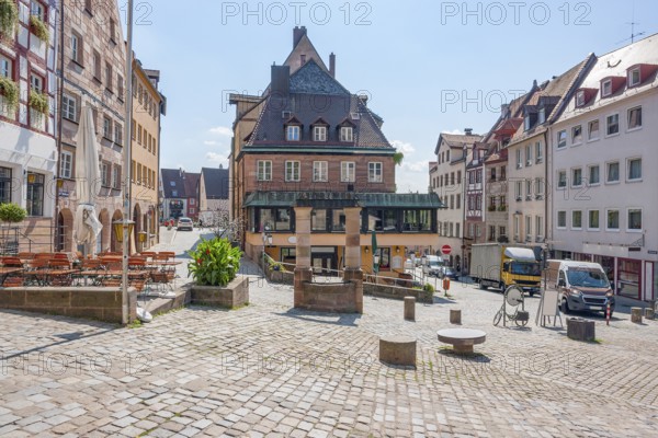 City view of Nuremberg, a city in Franconia in the german state of Bavaria