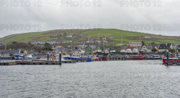 Waterside scenery around the harbour of Dingle, a town in County Kerry, Ireland