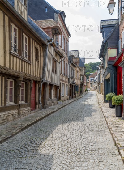 City view of Honfleur, a commune in the Calvados department in northwestern France