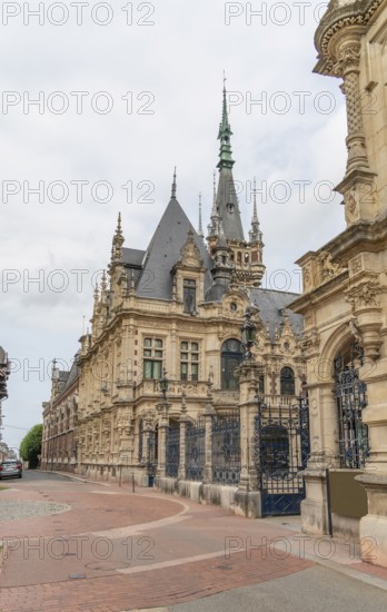 Benedictine Palace in Fecamp, a commune in the Seine-Maritime department in the Normandy Region of France