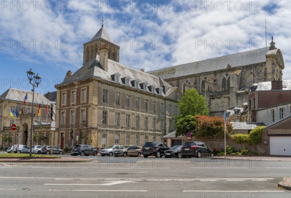 City view of Fecamp, a commune in the Seine-Maritime department in the Normandy Region of France
