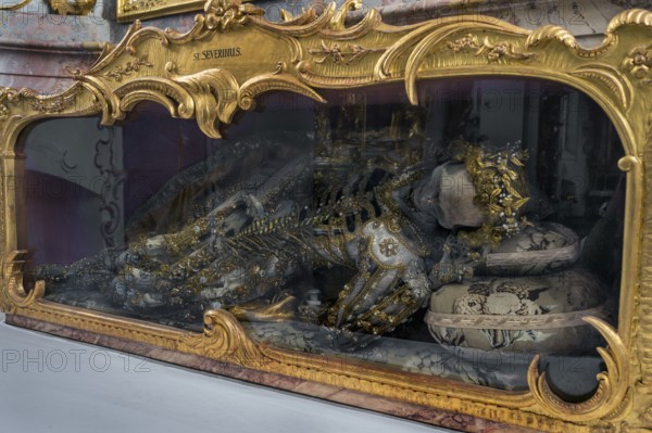 Church of St Gallus and Ulrich, relic of St Severinus, Kisslegg, Allgäu, Baden-Württemberg, Germany