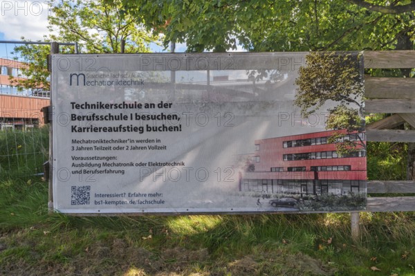 Advertising poster, Becoming a mechatronics technician, State Technical College, Kempten, Allgäu, Swabia, Germany