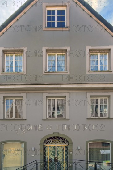 Spitzgiebelhaus, St. Gallus Pharmacy Kisslegg, Allgäu, Baden-Württemberg, Germany