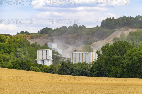 Gravel mill in Germany at summer time