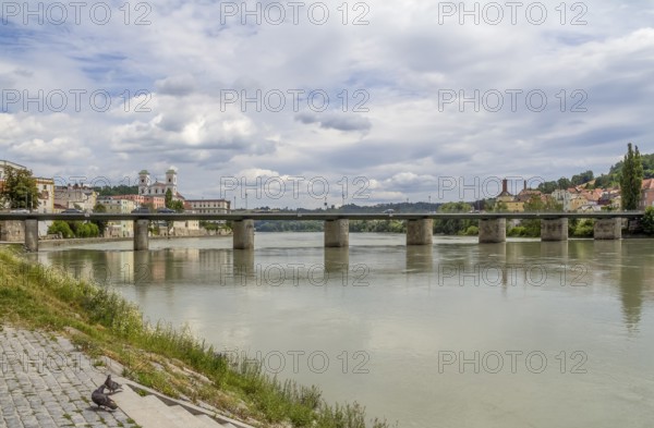 Riparian scenery in Passau, a town in southern Germany