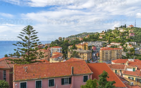 Scenery around Porto Maurizio in Oneglia, a former town in northern Italy on the Ligurian coast, in 1923 joined to Porto Maurizio to form the Comune of Imperia