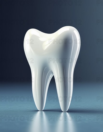 AI generated image showing a human back tooth in clean ambiance