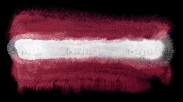 Watercolor illustration of the Latvia flag