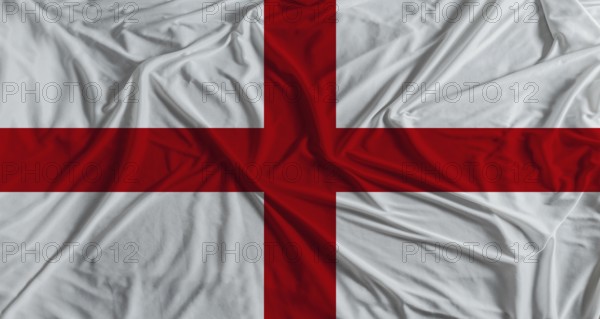 English flag with fabric texture background. National flag of England