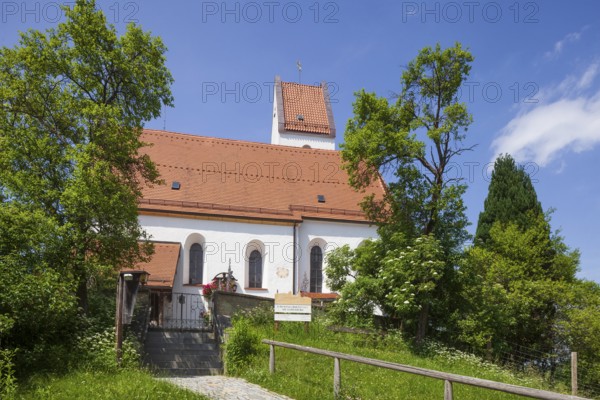 Church of St. Ägidius and Nikolaus, Grainbach, Samerberg, Chiemgau, Upper Bavaria, Bavaria, Germany