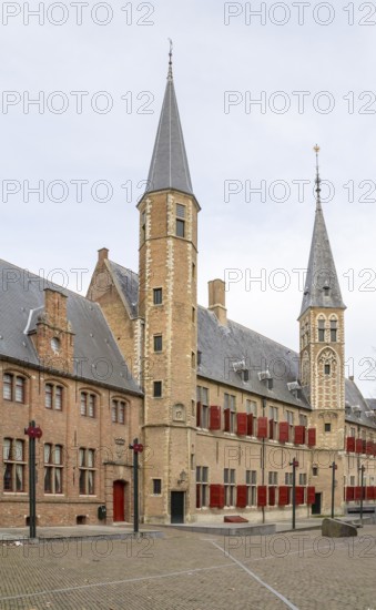 Scenery around Middelburg Abbey in Middelburg located in the dutch province of Zeeland