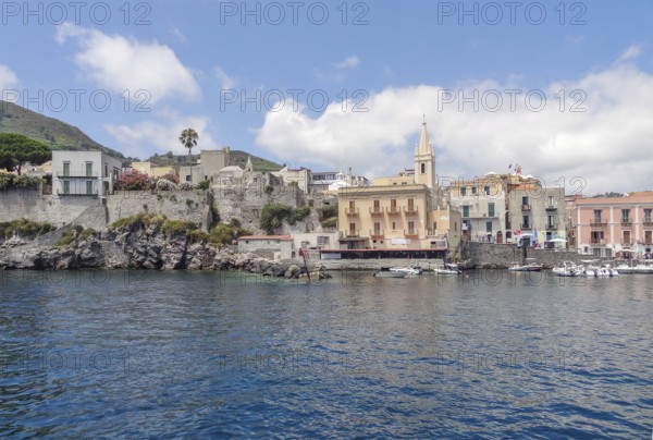 Lipari located at a island named Lipari, the largest of the Aeolian Islands in the Tyrrhenian Sea near Sicily in Italy