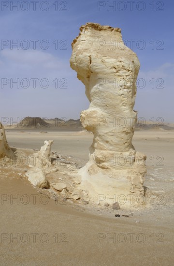The white desert with rock formation in Egypt