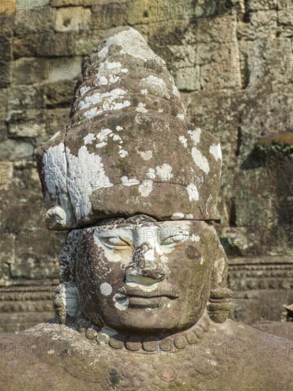 Temple detail at Angkor Thom showing a rock carved face