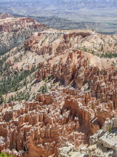 Aerial view at the Bryce Canyon National Park located in Utah in USA