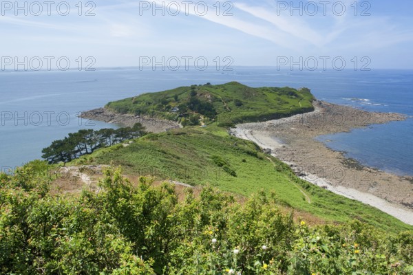 Idyllic coastal scenery around Trebeurden in Brittany, France