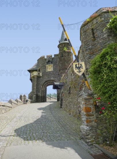 Impression of Cochem Imperial Castle at Moselle river in Rhineland-Palatinate, Germany, at summer time