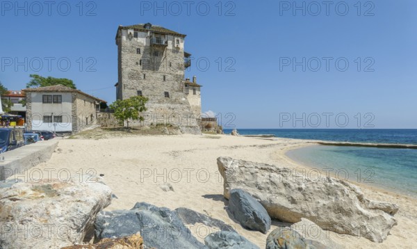 Coastal beach cenery around Chalkidiki, a peninsula and part of the region of Central Macedonia in Greece
