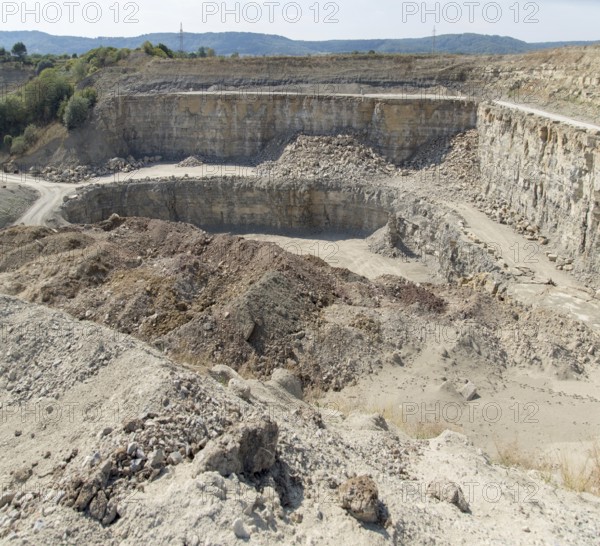 Sunny stone pit scenery in Southern Germany