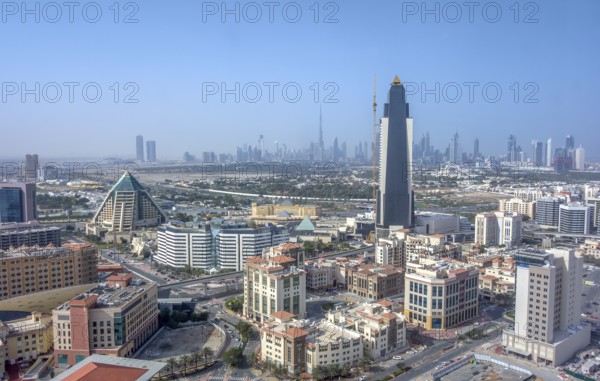 Aerial view of Dubai in the United Arab Emirates