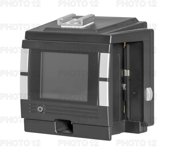 A digital camera back isolated on white
