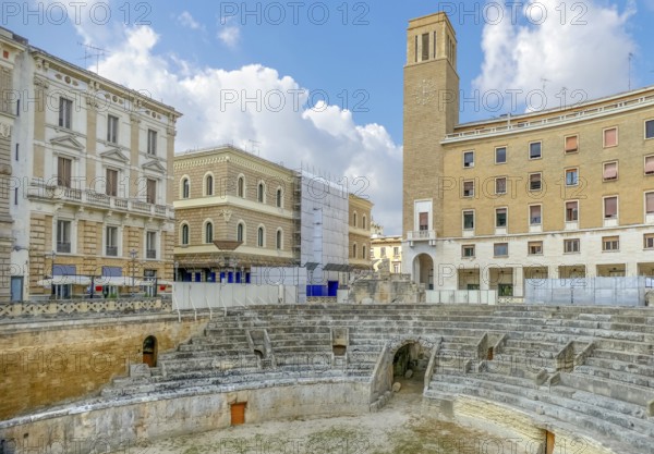 Roman amphitheatre in Lecce, a city in Apulia, Italy