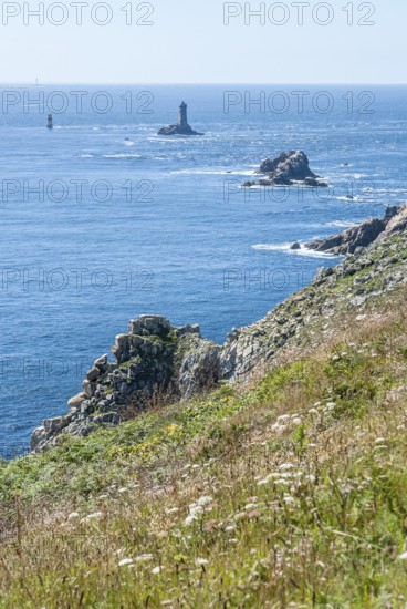 Coastal scenery around Pointe du Raz, a promontory in Brittany, France