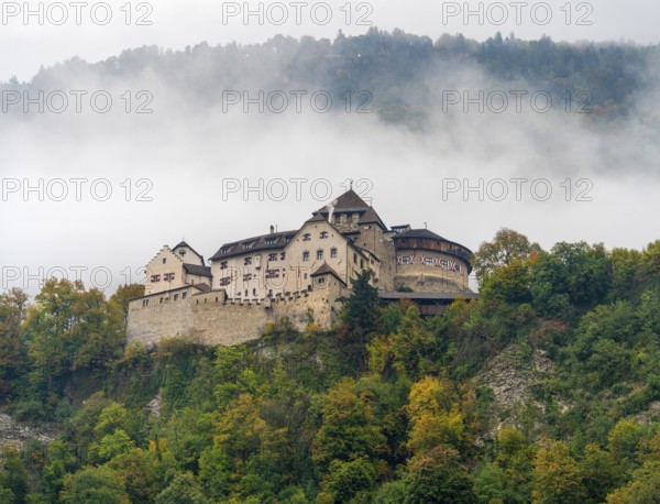 Vaduz Castle in Vaduz, the capital city of Liechtenstein at autumn time