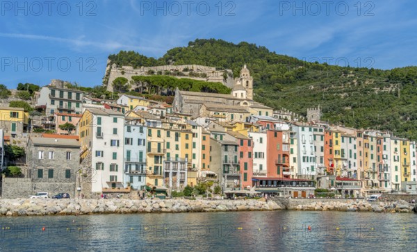 Scenery around Porto Venere, a town at a coastal area in the province of La Spezia in Liguria, located in the northwest of Italy