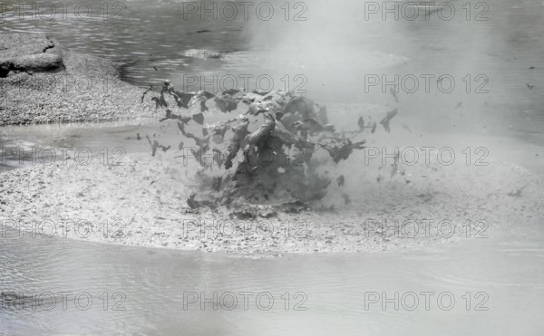 Detail at a geothermal area named Waiotapu in New Zealand