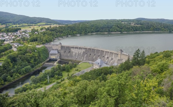 Scenery around the Edersee Dam in Hesse, Germany