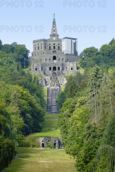 The Hercules monument at the Bergpark Wilhelmshoehe in Kassel, Germany